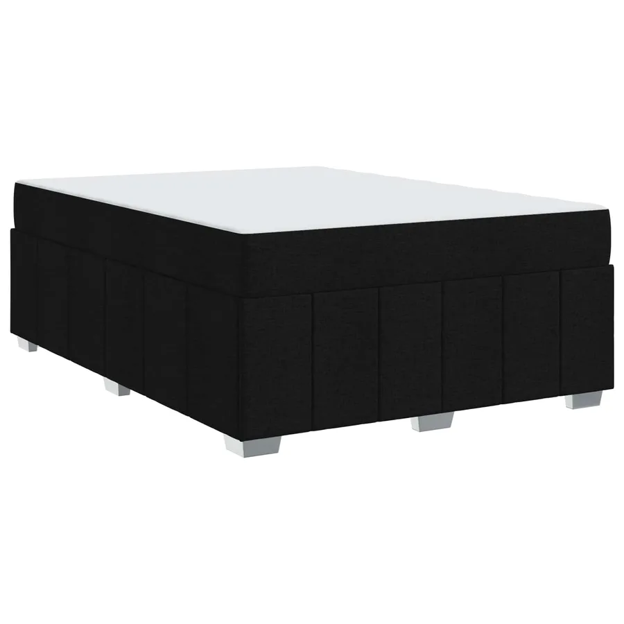 Cadre de lit avec matelas Noir 140 x 200 cm tissu - 4