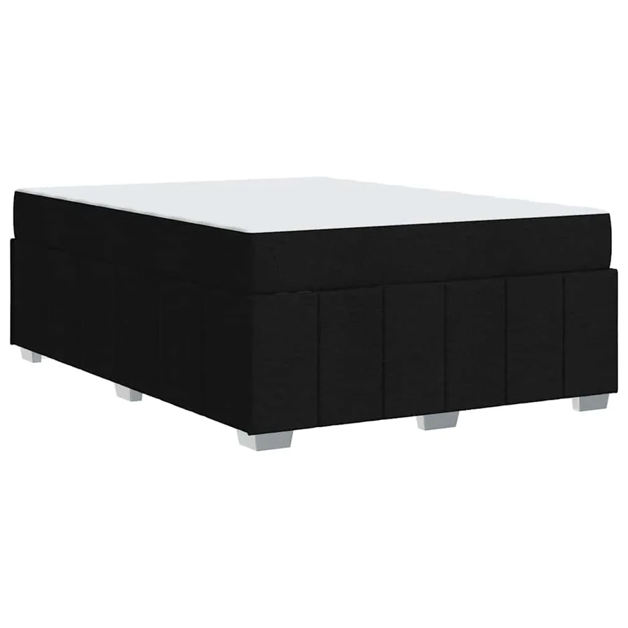 Cadre de lit avec matelas Noir 140 x 200 cm tissu - 9