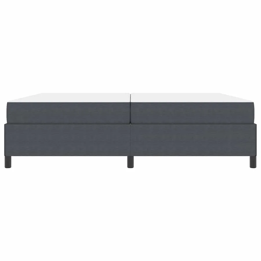 Cadre de lit avec matelas Gris foncé 200 x 200 cm tissu - 5