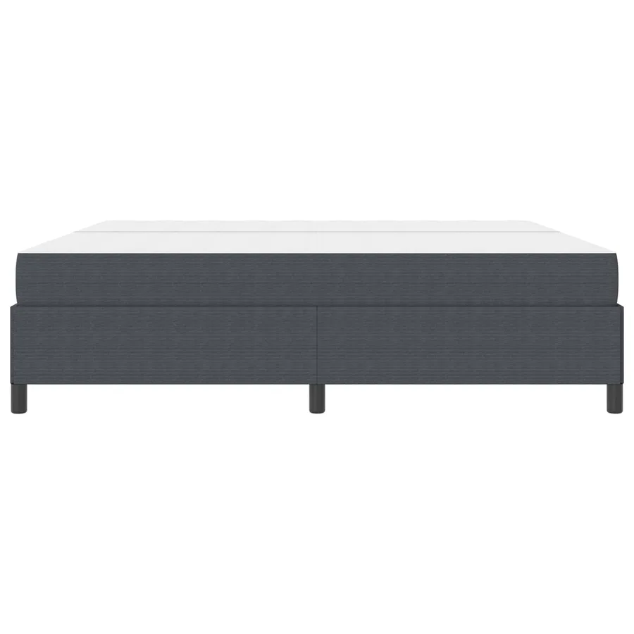 Cadre de lit avec matelas Gris foncé 200 x 200 cm tissu - 6
