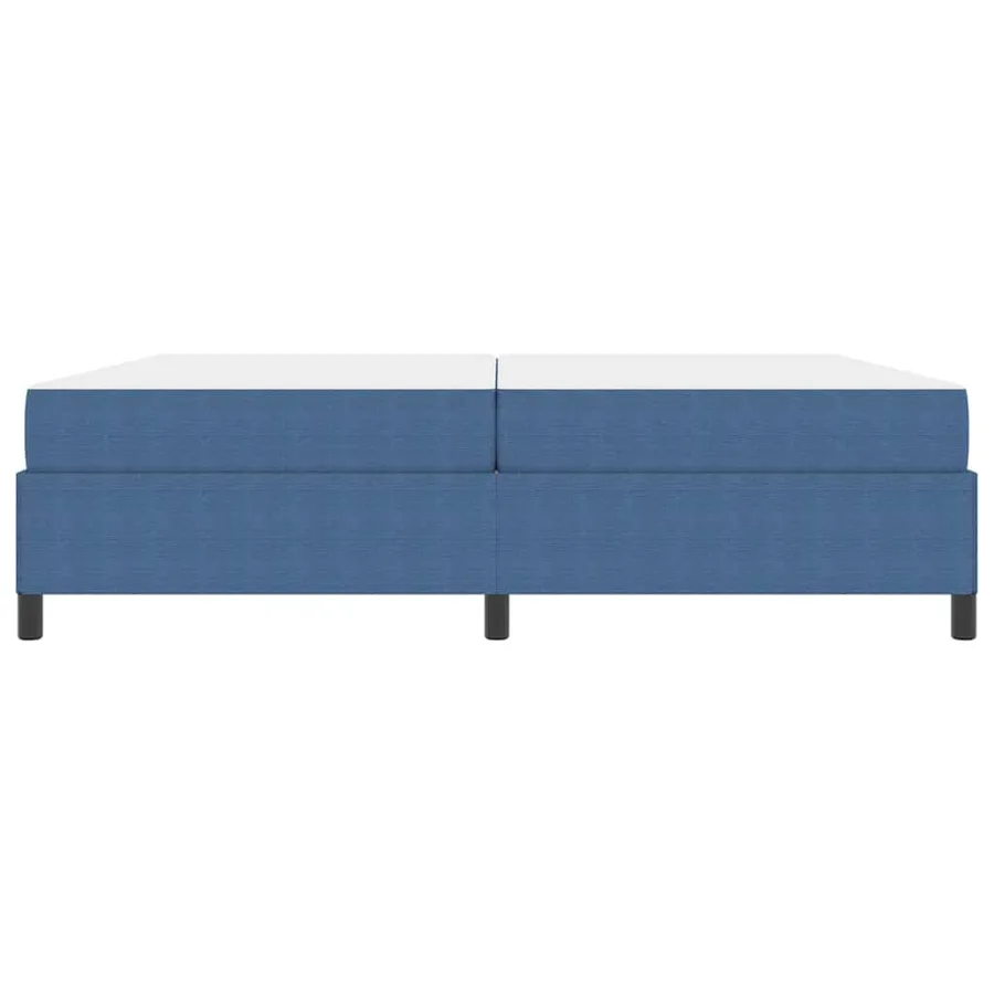Cadre de lit avec matelas Bleu 200 x 200 cm tissu - 5