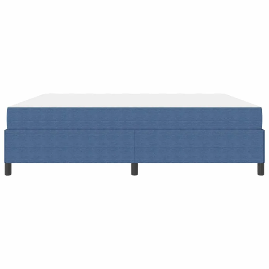 Cadre de lit avec matelas Bleu 200 x 200 cm tissu - 6