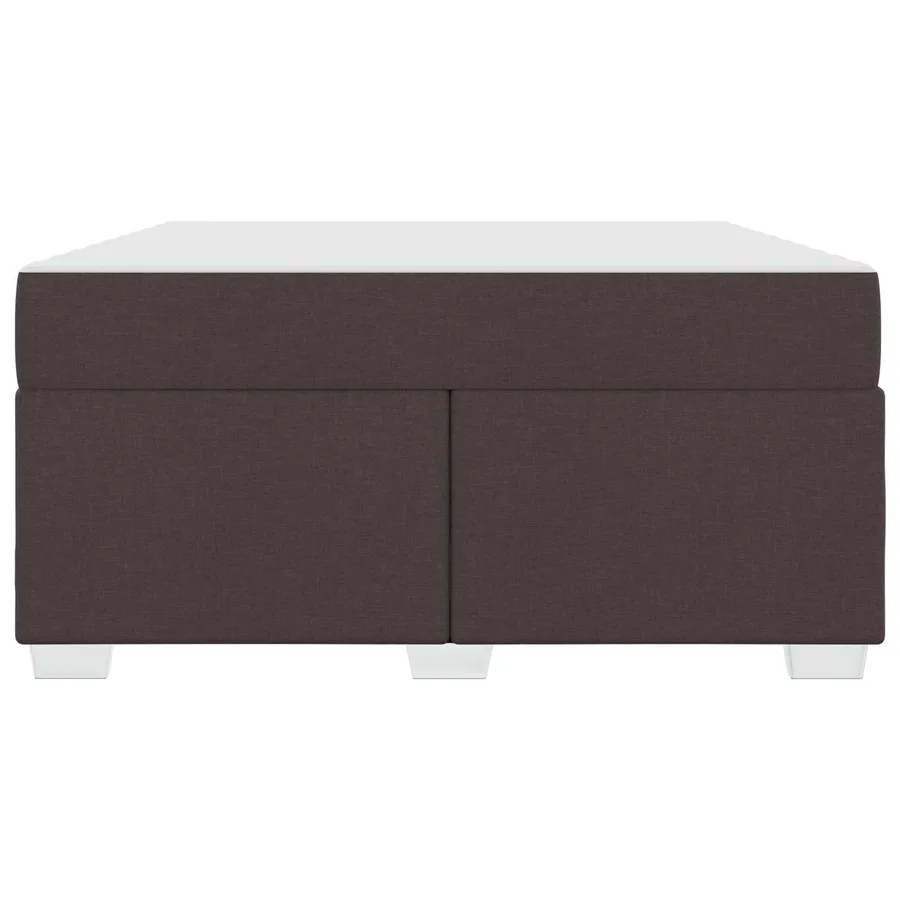 Cadre de lit avec matelas Marron foncé 160 x 200 cm tissu - 6