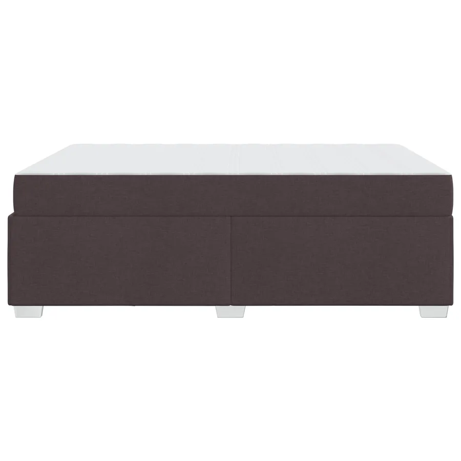 Cadre de lit avec matelas Marron foncé 160 x 200 cm tissu - 7