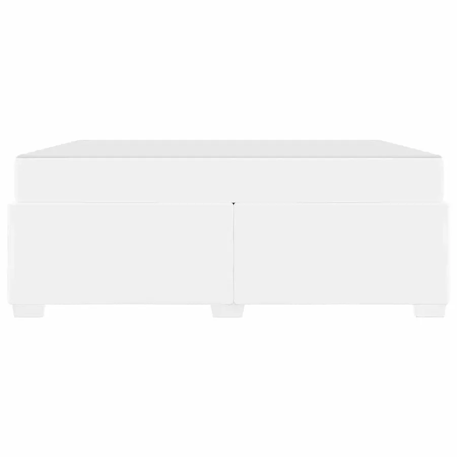 Cadre de lit avec matelas Blanc 180 x 200 cm tissu - 5