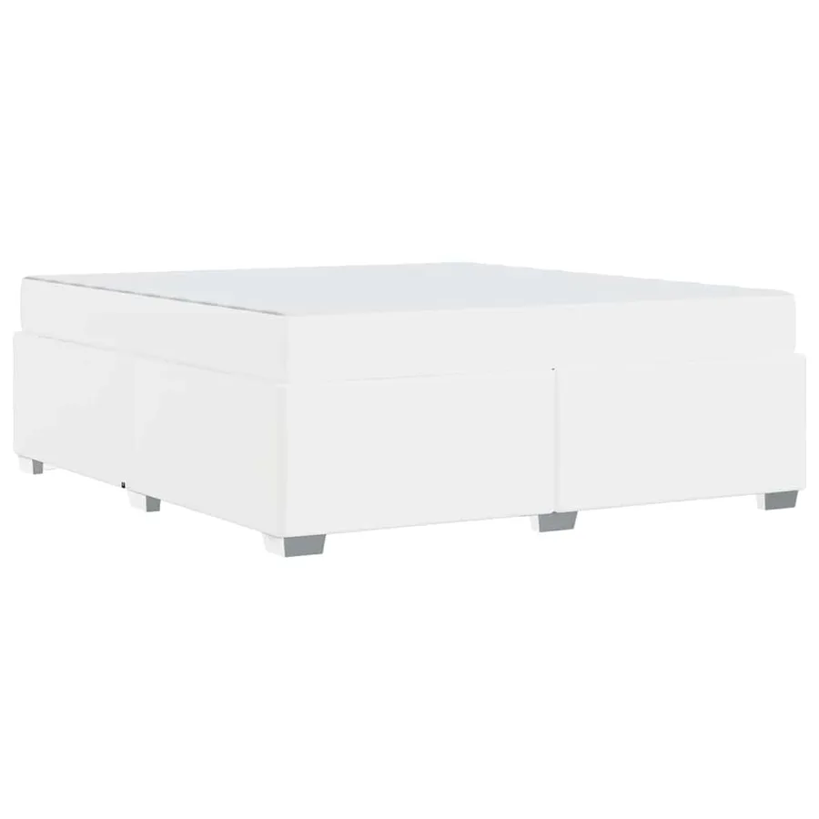 Cadre de lit avec matelas Blanc 180 x 200 cm tissu - 7