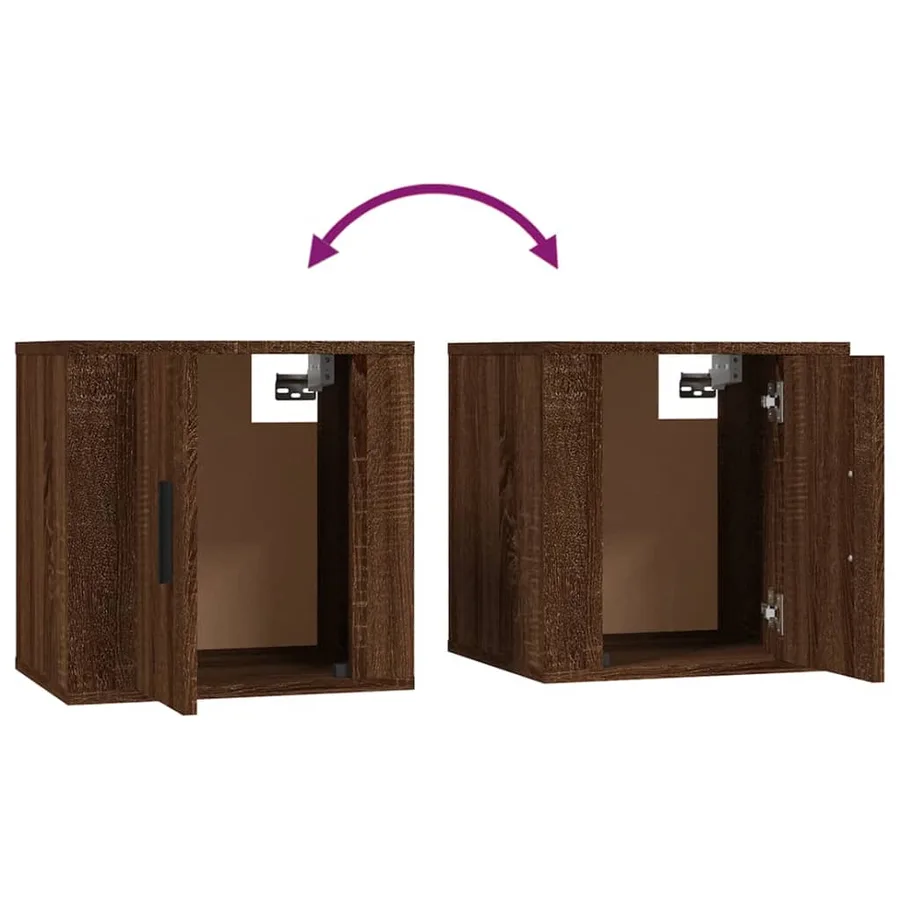 Meuble TV mural Chêne marron 40x34,5x40 cm - 9