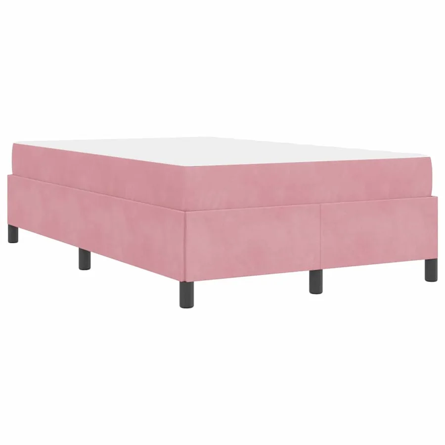 Cadre de lit avec matelas Rose 120 x 200 cm tissu - 9