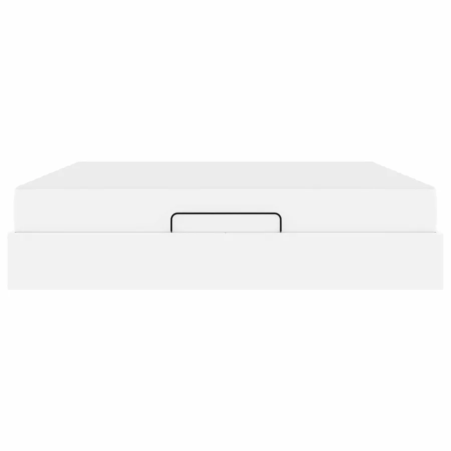 Cadre de lit avec matelas Autre 2 pcs Blanc PVC - 7