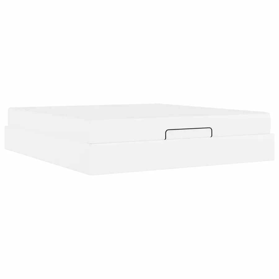 Cadre de lit avec matelas Autre 2 pcs Blanc PVC - 9