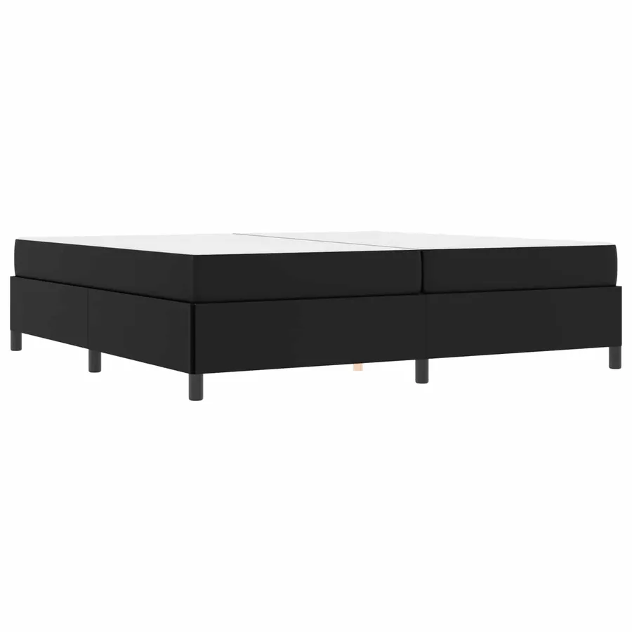 Cadre de lit avec matelas Noir 200 x 200 cm tissu - 2