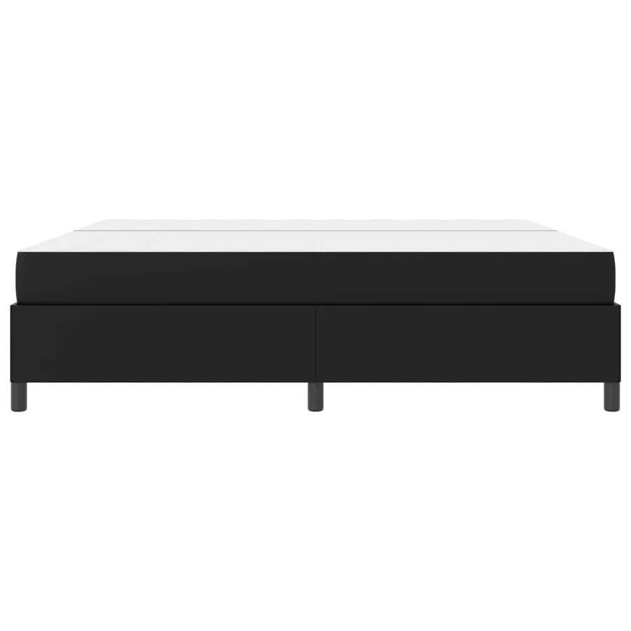 Cadre de lit avec matelas Noir 200 x 200 cm tissu - 6
