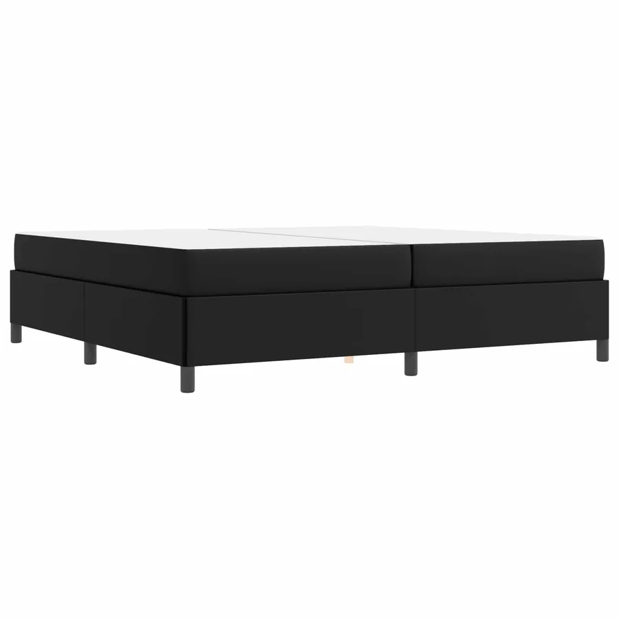 Cadre de lit avec matelas Noir 200 x 200 cm tissu - 7