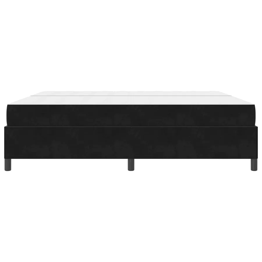 Cadre de lit avec matelas Noir 200 x 200 cm tissu - 6