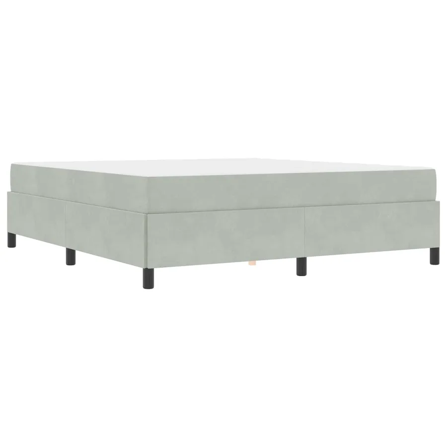 Cadre de lit avec matelas Gris clair 180 x 200 cm tissu - 2