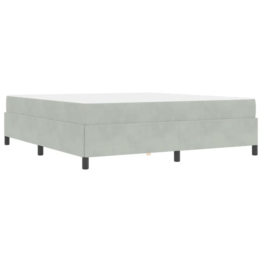 Cadre de lit avec matelas Gris clair 180 x 200 cm tissu - 9