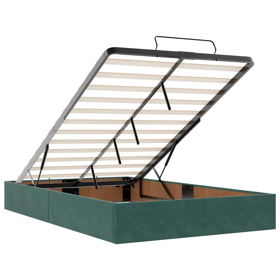 Cadre de lit avec matelas 2 pcs Vert Velours - 11