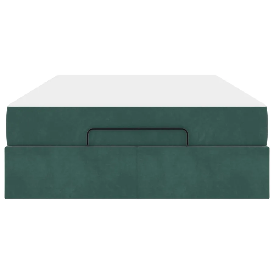Cadre de lit avec matelas 2 pcs Vert Velours - 6
