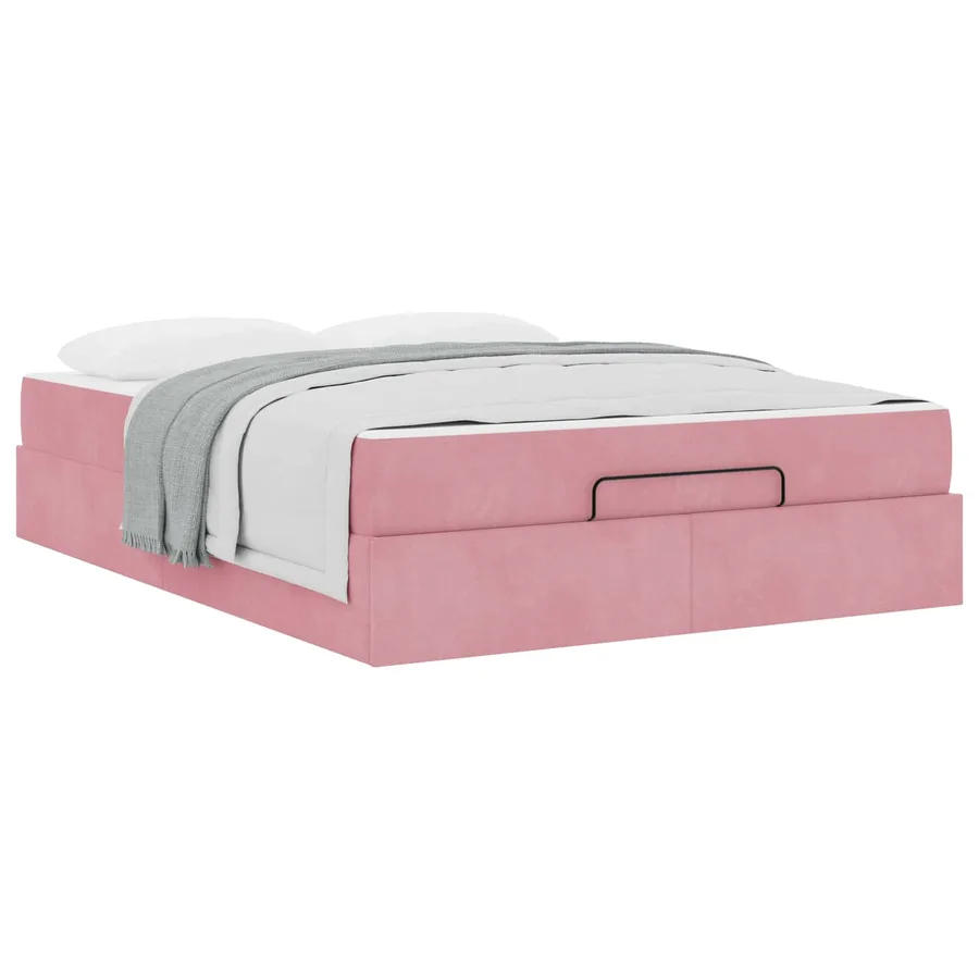 Cadre de lit avec matelas 2 pcs Rose Velours - 3