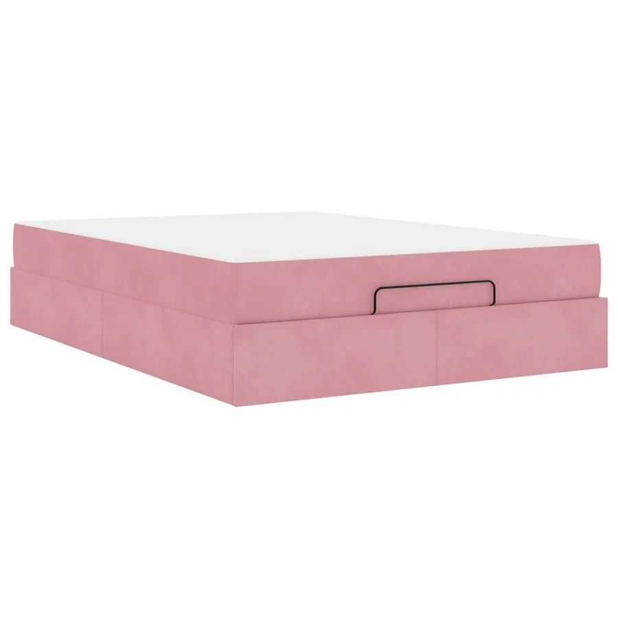 Cadre de lit avec matelas 2 pcs Rose Velours - 5