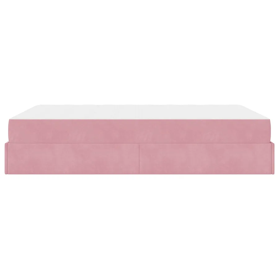 Cadre de lit avec matelas 2 pcs Rose Velours - 7