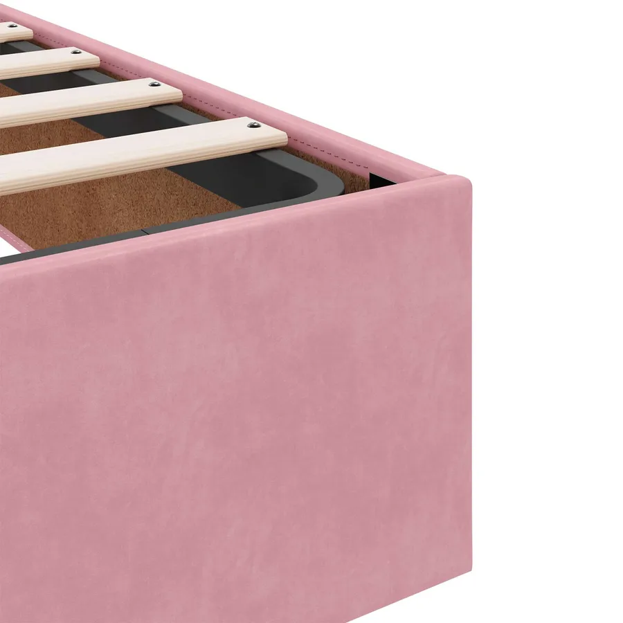 Cadre de lit avec matelas 2 pcs Rose Velours - 9