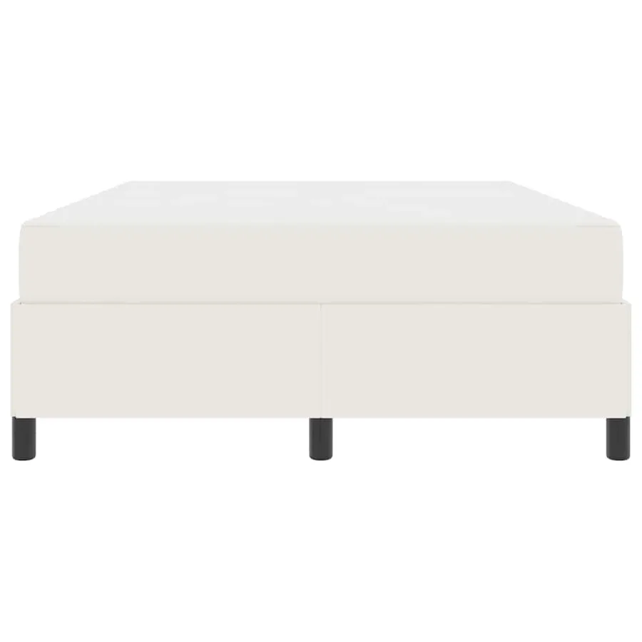 Cadre de lit avec matelas Crème 140 x 190 cm tissu - 5