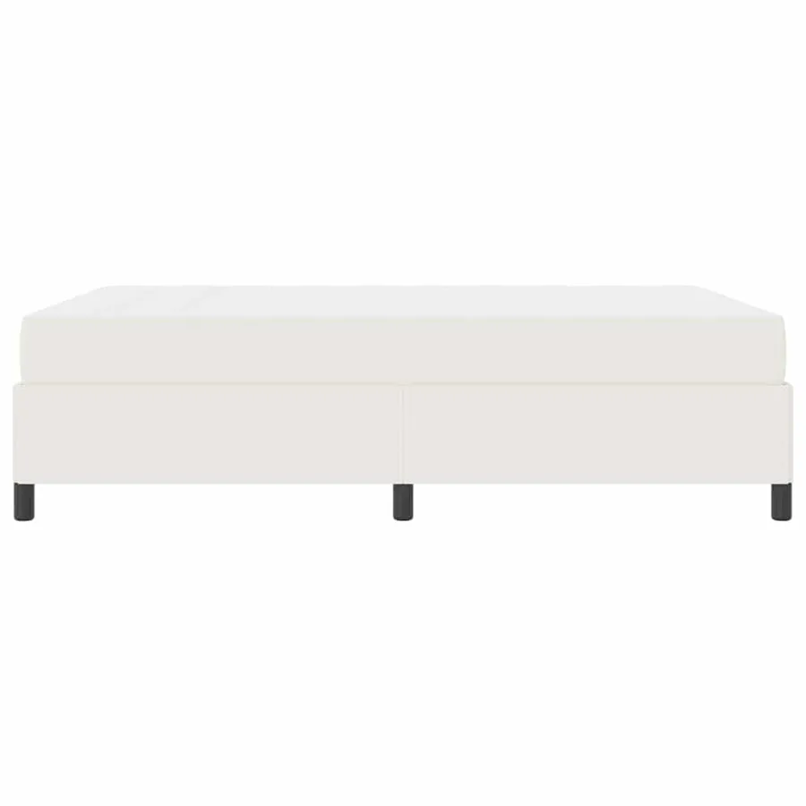 Cadre de lit avec matelas Crème 140 x 190 cm tissu - 6