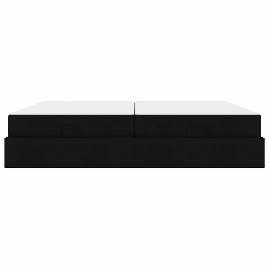 Cadre de lit avec matelas avec matelas 2 pcs Noir tissu - 6
