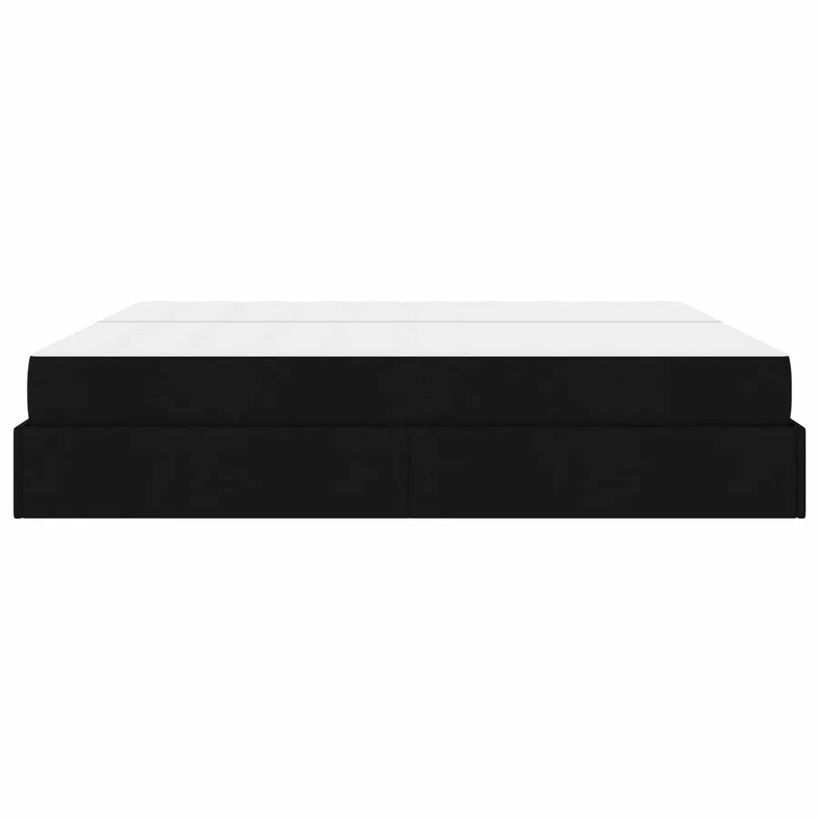 Cadre de lit avec matelas avec matelas 2 pcs Noir tissu - 7