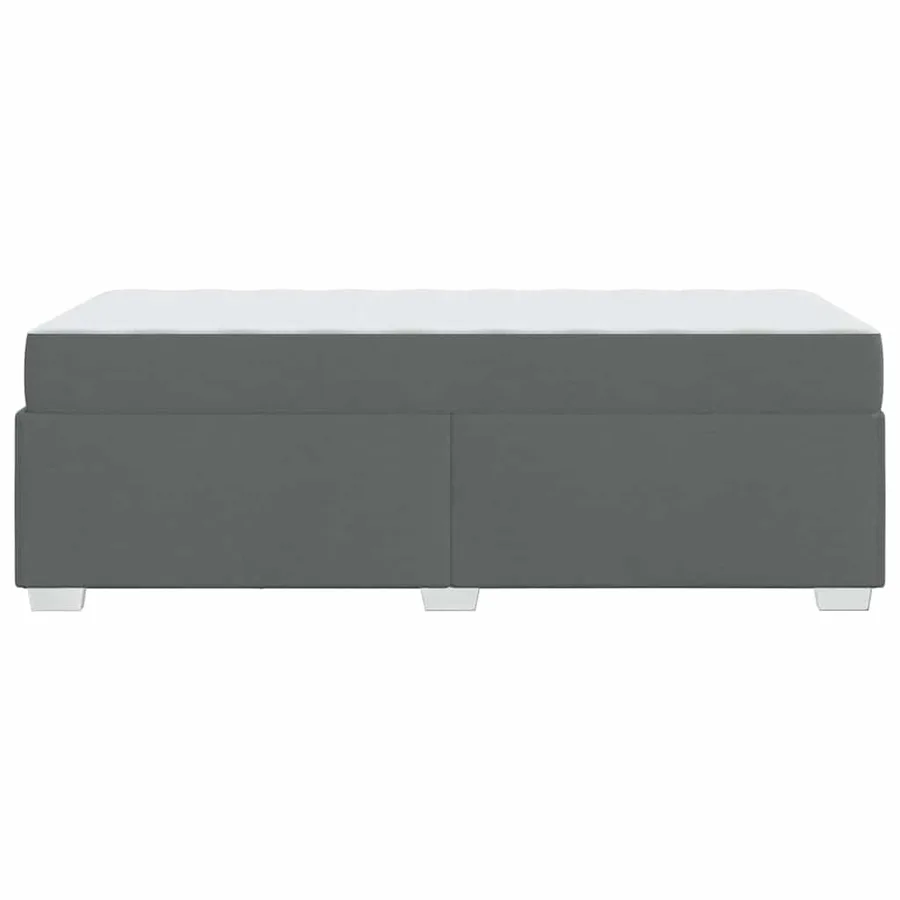Cadre de lit avec matelas Gris foncé 90 x 200 cm tissu - 6