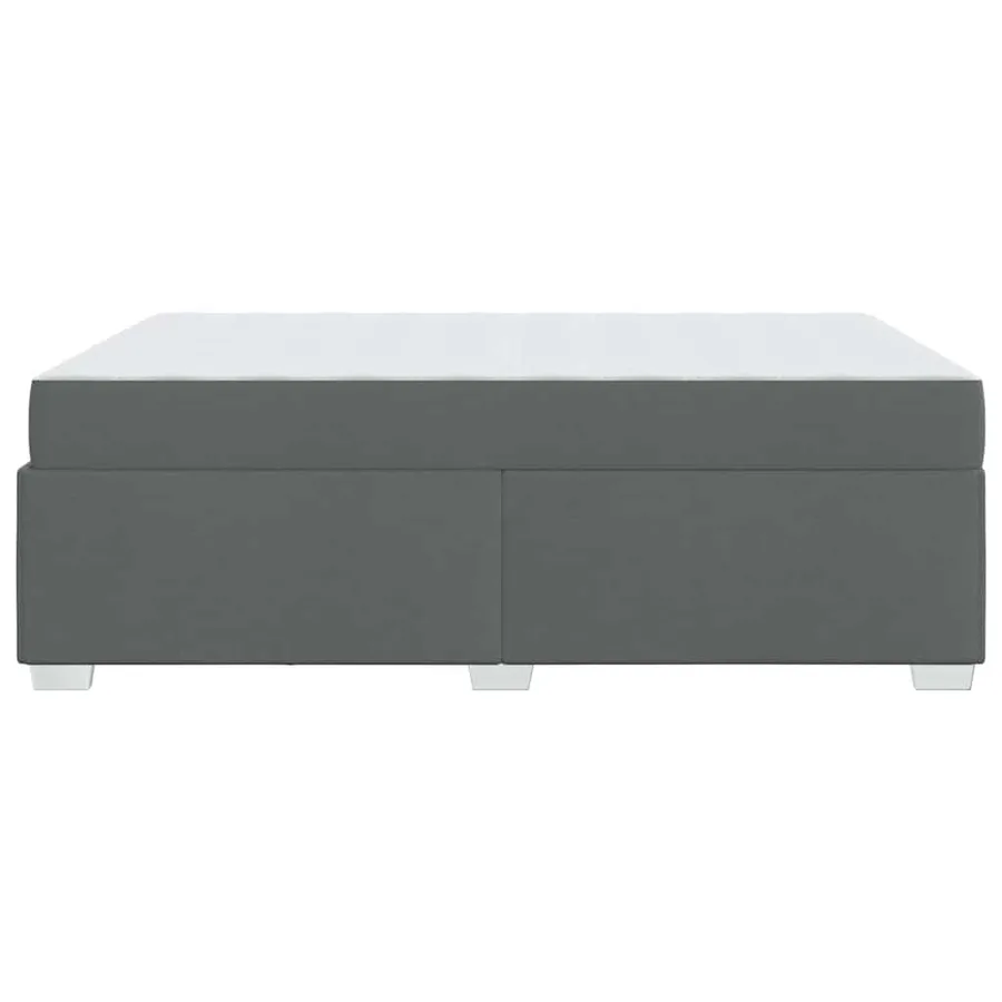 Cadre de lit avec matelas Gris foncé 160 x 200 cm tissu - 6