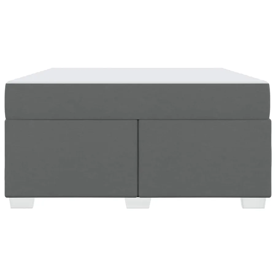 Cadre de lit avec matelas Gris foncé 140 x 200 cm tissu - 5