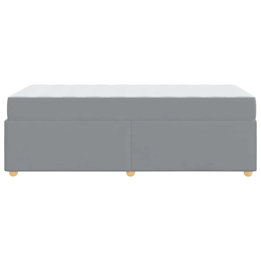 Cadre de lit avec matelas Gris clair 90 x 190 cm tissu - 6