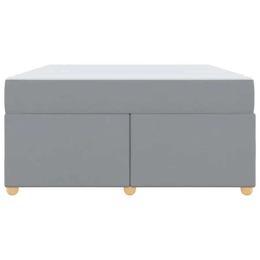 Cadre de lit avec matelas Gris clair 140 x 200 cm tissu - 5