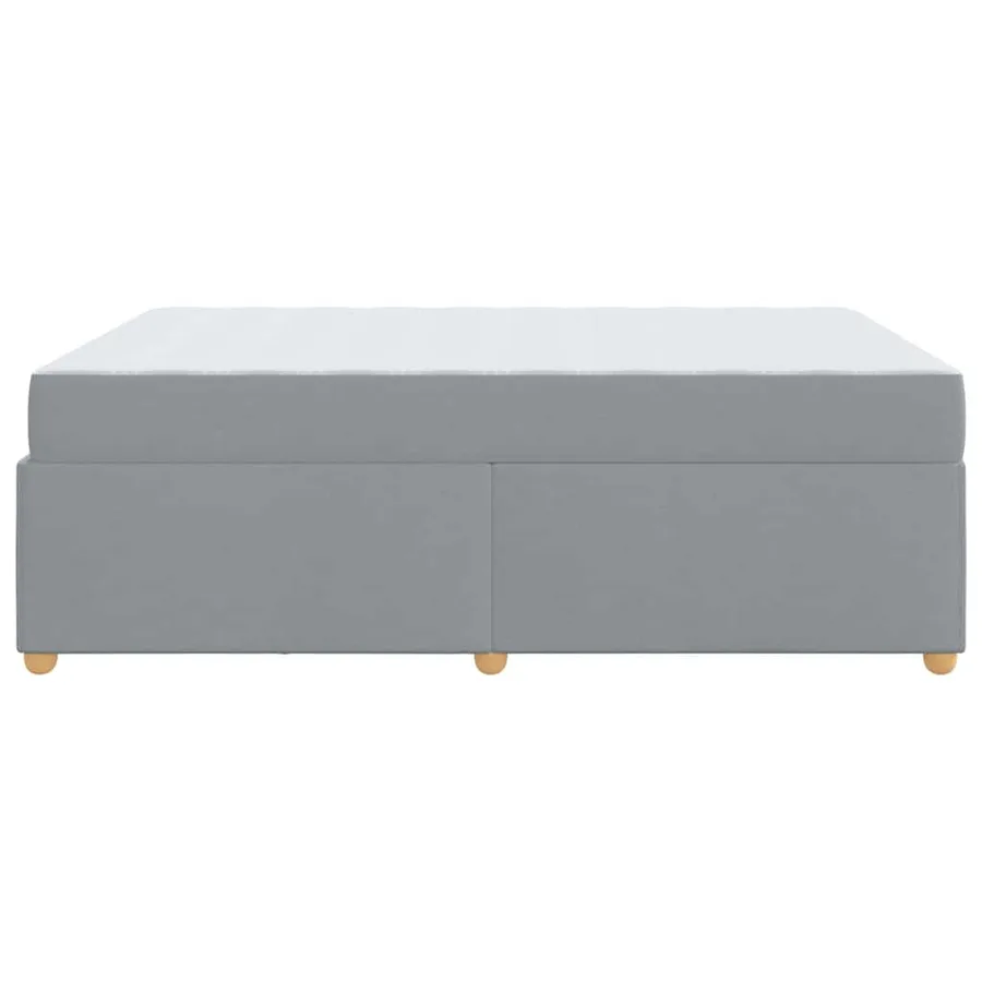 Cadre de lit avec matelas Gris clair 140 x 200 cm tissu - 6