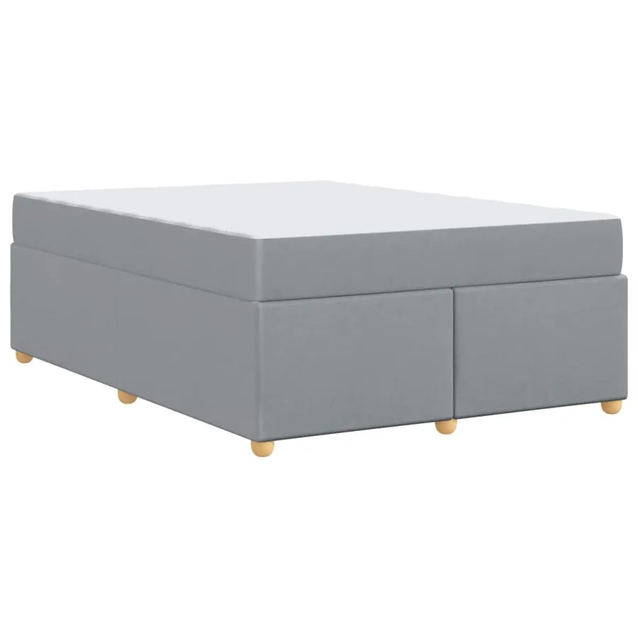 Cadre de lit avec matelas Gris clair 140 x 200 cm tissu - 7