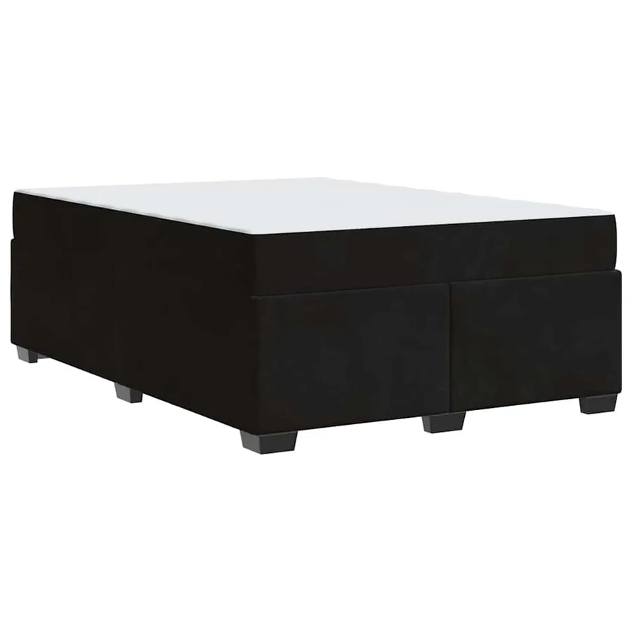 Cadre de lit avec matelas Noir 160 x 200 cm tissu - 7