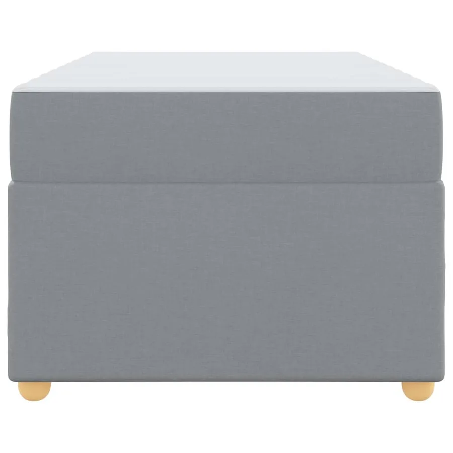 Cadre de lit avec matelas Gris clair 100 x 200 cm tissu - 5