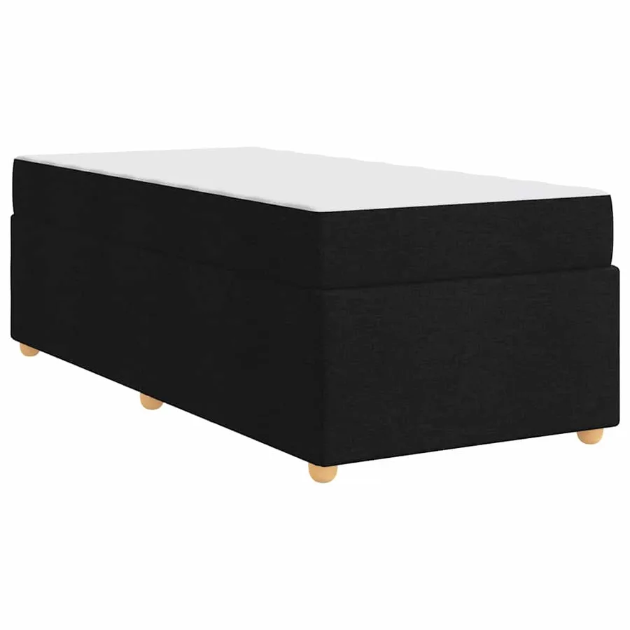 Cadre de lit avec matelas Noir 90 x 190 cm tissu - 7