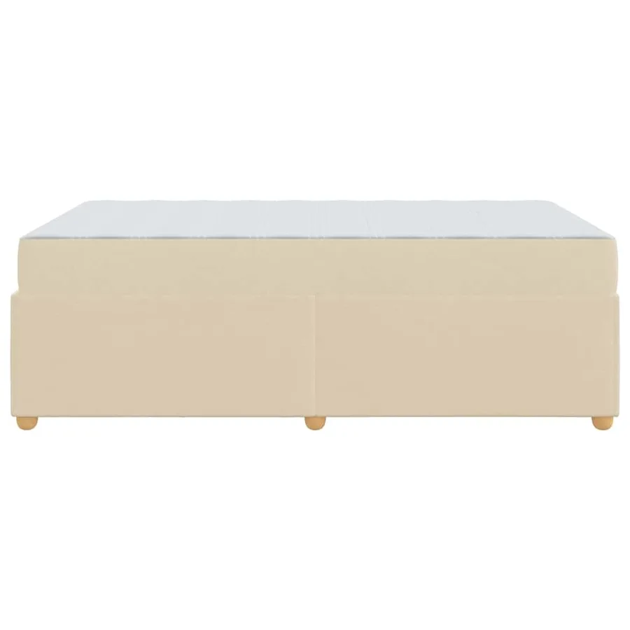 Cadre de lit avec matelas Crème 120 x 200 cm tissu - 6