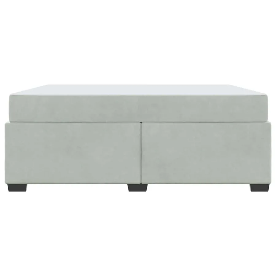 Cadre de lit avec matelas Gris clair 180 x 200 cm tissu - 5