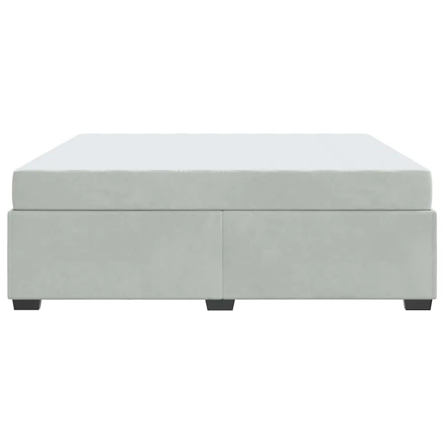 Cadre de lit avec matelas Gris clair 180 x 200 cm tissu - 6