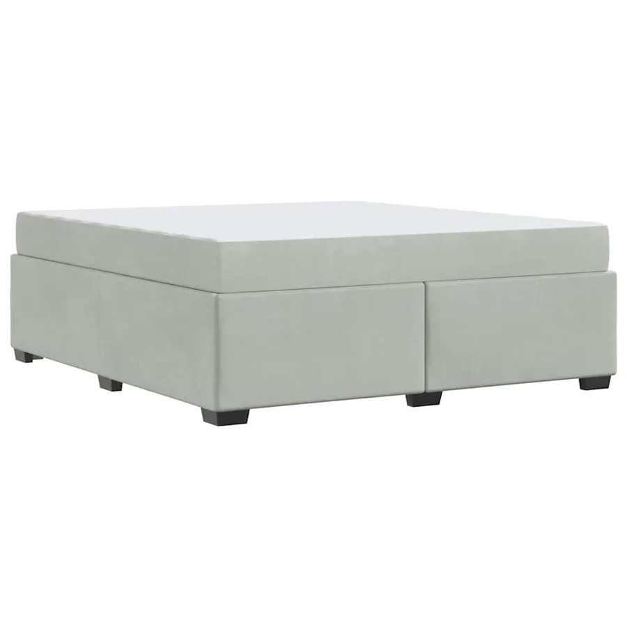 Cadre de lit avec matelas Gris clair 180 x 200 cm tissu - 7