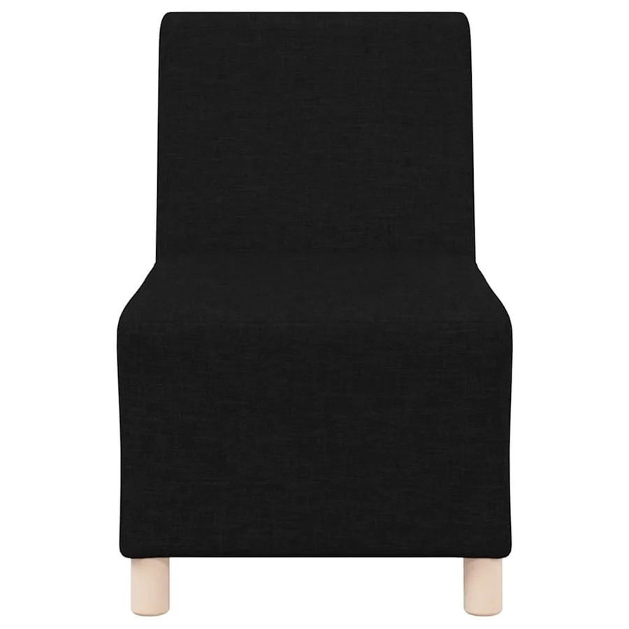 Unité de Sofa Modulaire Sans Accoudoirs 3 pcs Noir - 5