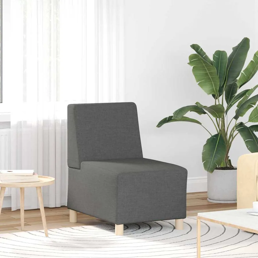 Unité de Sofa Modulaire Sans Accoudoirs 2 pcs Gris foncé - 3