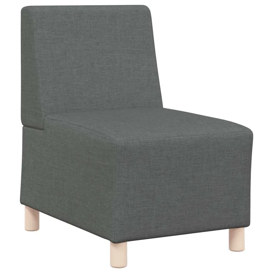Unité de Sofa Modulaire Sans Accoudoirs 2 pcs Gris foncé - 4