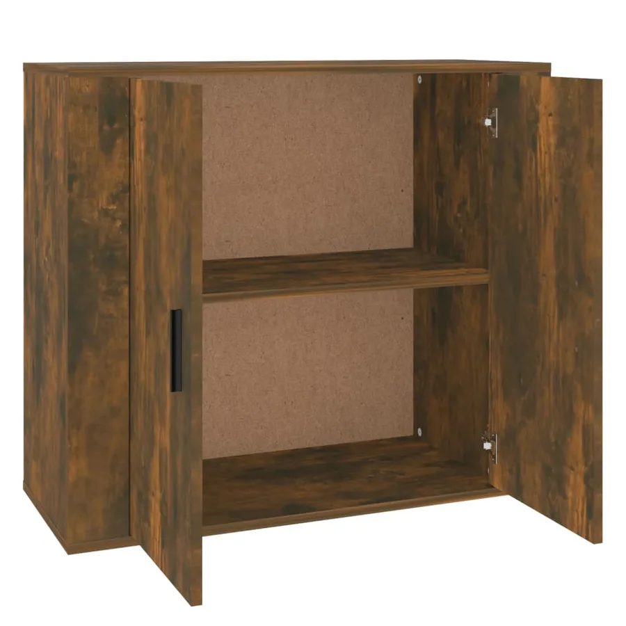 Buffet Chêne fumé 80x33x70 cm Bois d'ingénierie - 4