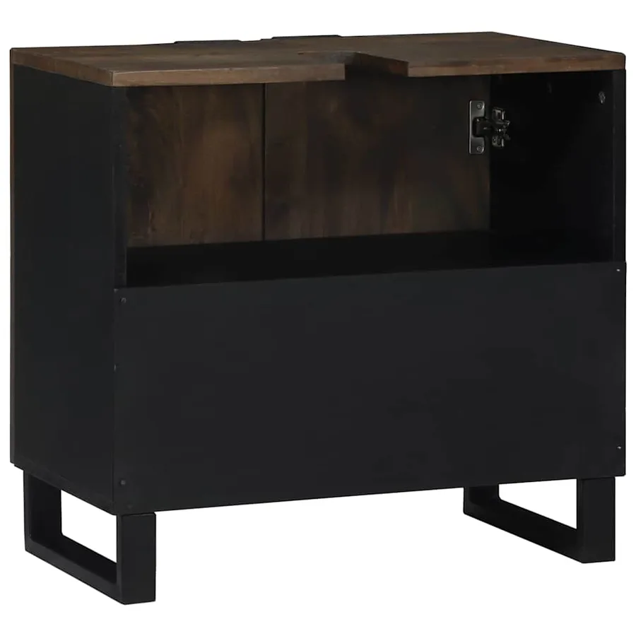 Meuble de Lavabo de Salle de Bain Noyer 62 x 33 x 58 cm - 6