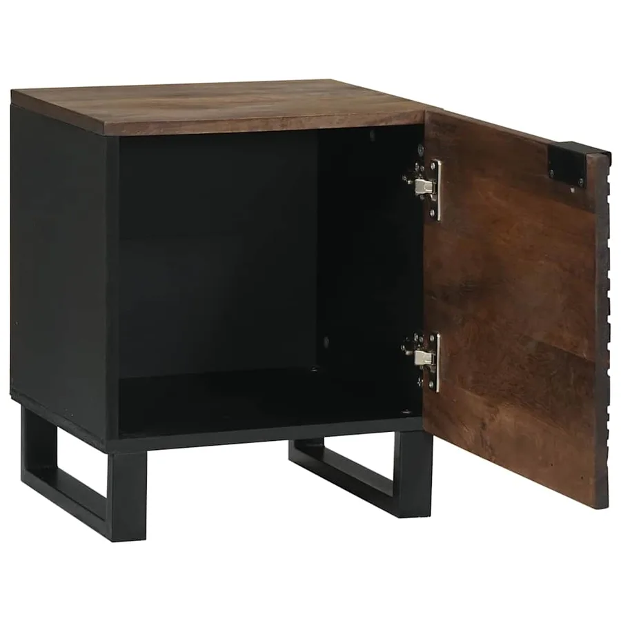 Table de chevet Noyer 40 x 33 x 46 cm Bois d'ingénierie - 2